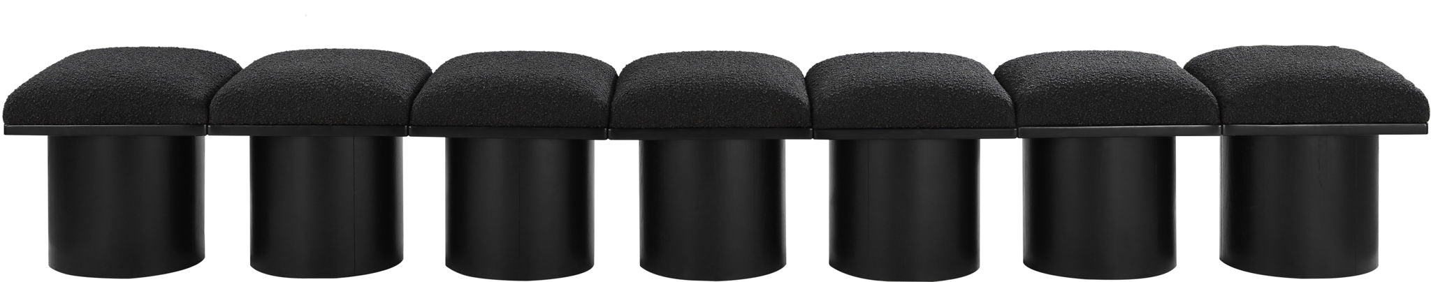 Pavilion - 7 Piece Modular Bench With Black Base