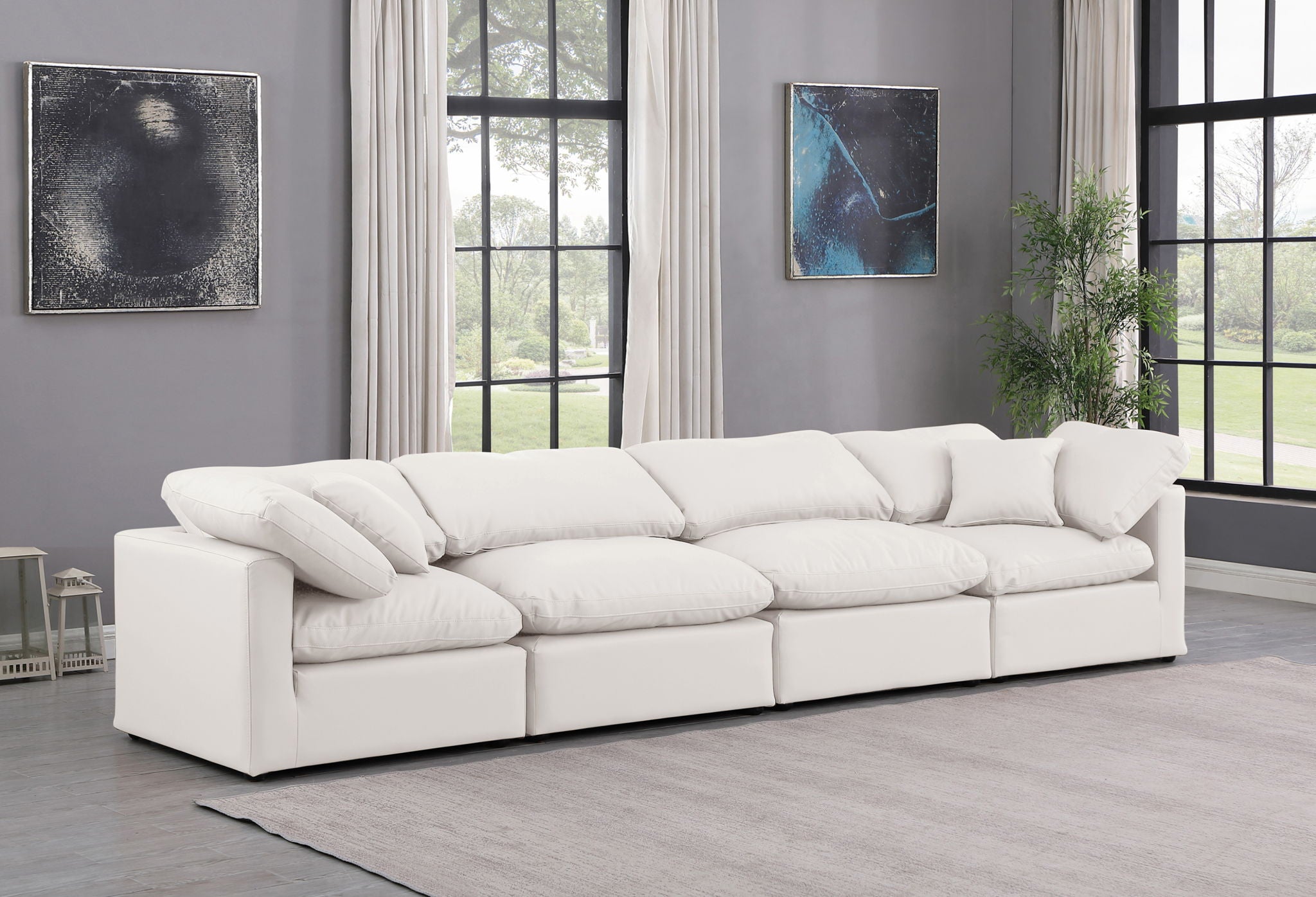 Indulge - Faux Leather 4 Seat Modular Sofa - Urban Living Furniture (Los Angeles, CA)