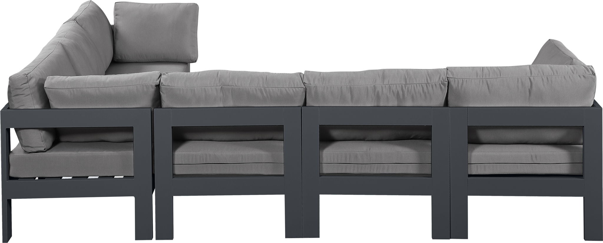 Nizuc - Outdoor Patio 6 Piece Modular Sectional With Gray Frame - Urban Living Furniture (Los Angeles, CA)