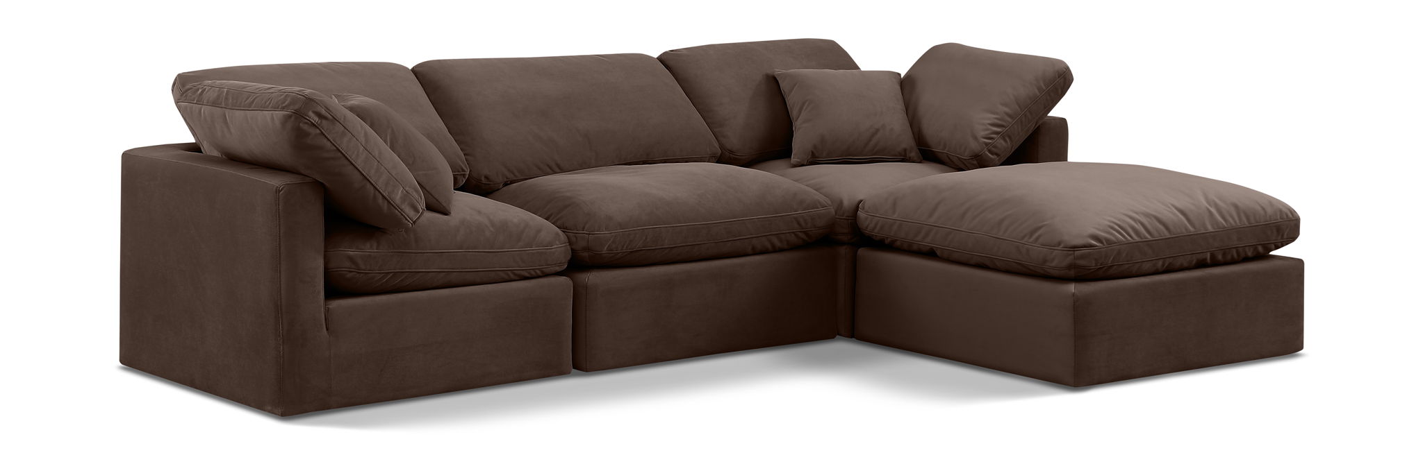 Indulge - Velvet 4 Piece Modular Sectional With Chaise - Urban Living Furniture (Los Angeles, CA)