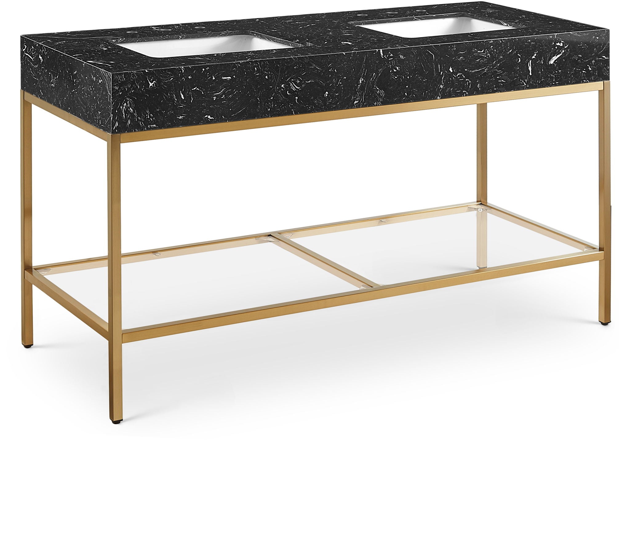 Marmo - Engineered Marble Bathroom Vanity With Gold Base - Urban Living Furniture (Los Angeles, CA)