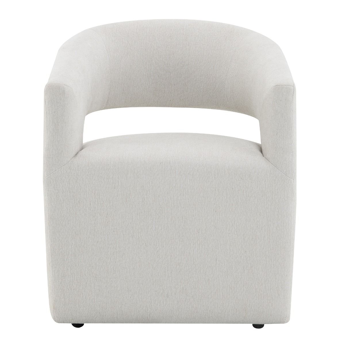 Libni - Arm Chair With Casters - Cream Linen
