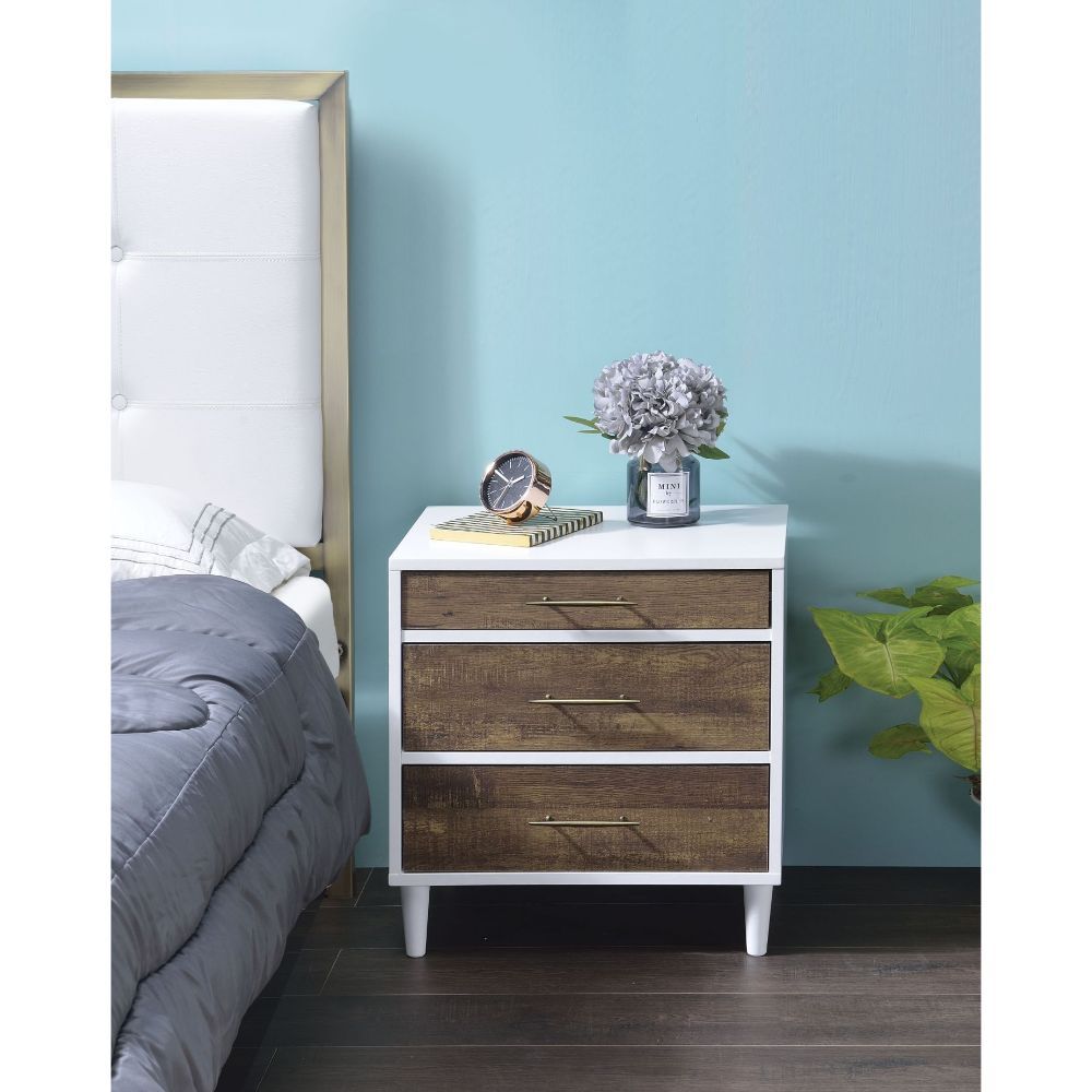 Lurel - Accent Table - White & Weathered Oak - Urban Living Furniture (Los Angeles, CA)