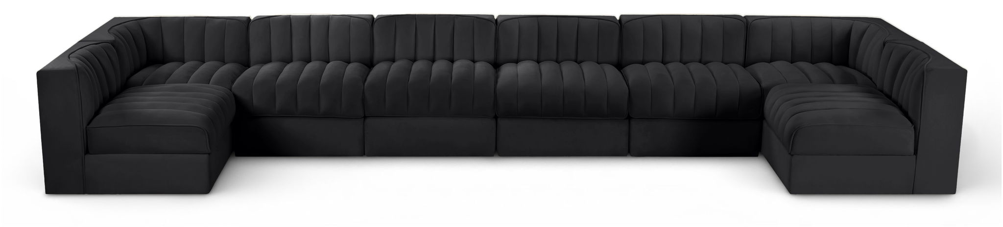 Rummi - Velvet Performance Fabric Upholstered 8 Piece Modular Sectional (With 2 Corner Chairs) - Urban Living Furniture (Los Angeles, CA)