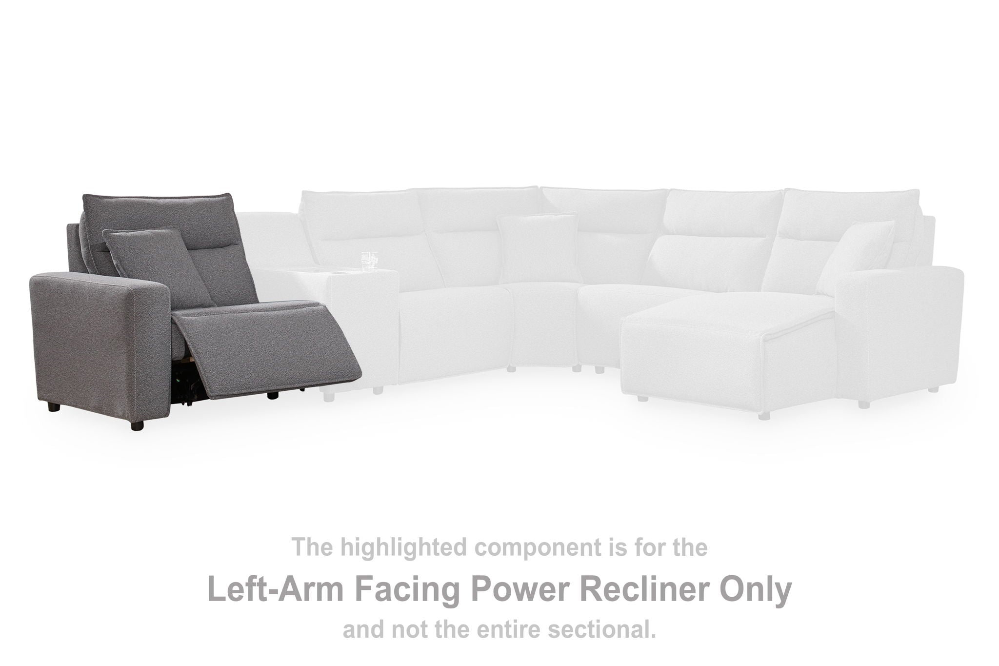 Modmax II - LAF Zero Wall Power Recliner - Salt And Pepper - Urban Living Furniture (Los Angeles, CA)