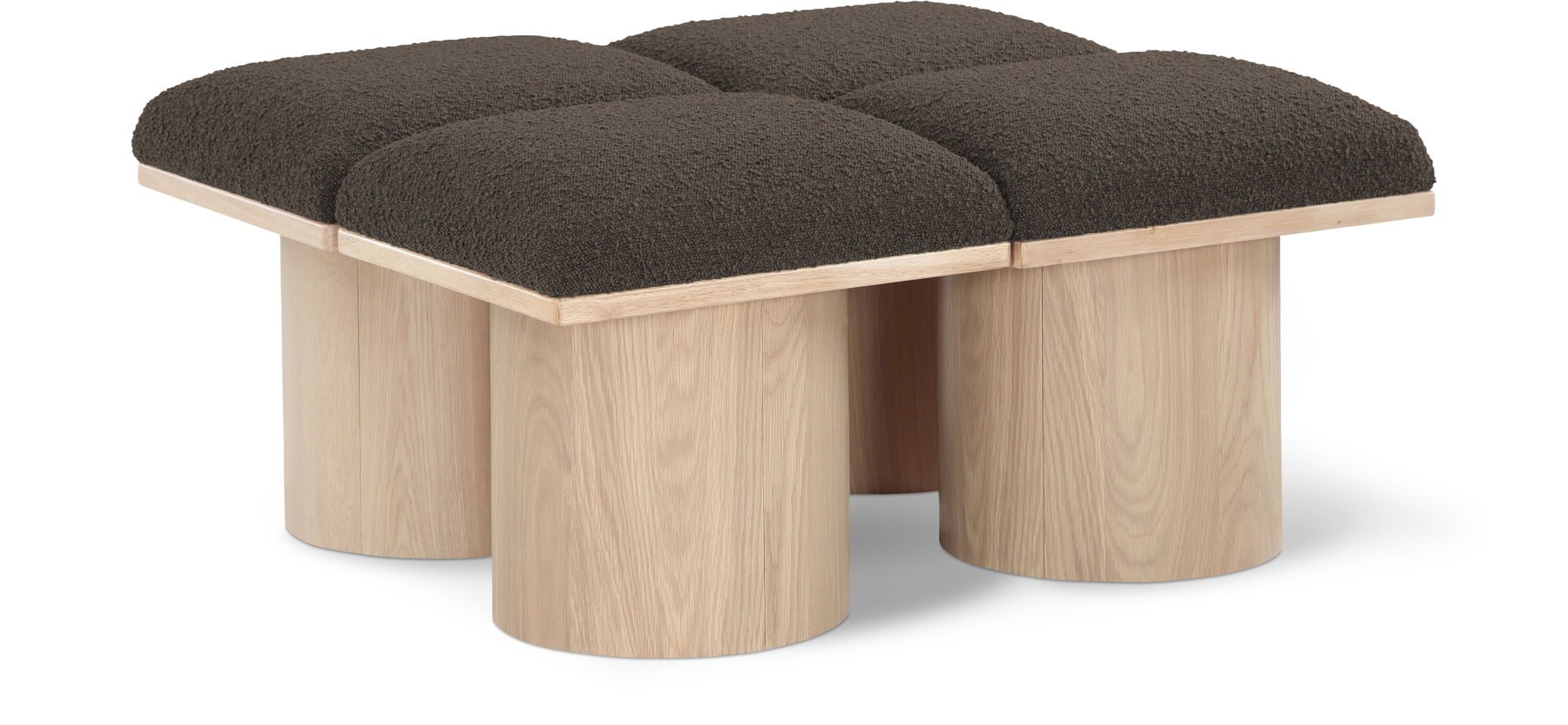 Pavilion - 4 Piece Modular Bench With Natural Base - Urban Living Furniture (Los Angeles, CA)