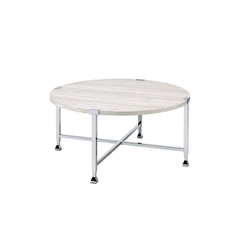 Brecon - Coffee Table - White Oak & Chrome - Urban Living Furniture (Los Angeles, CA)