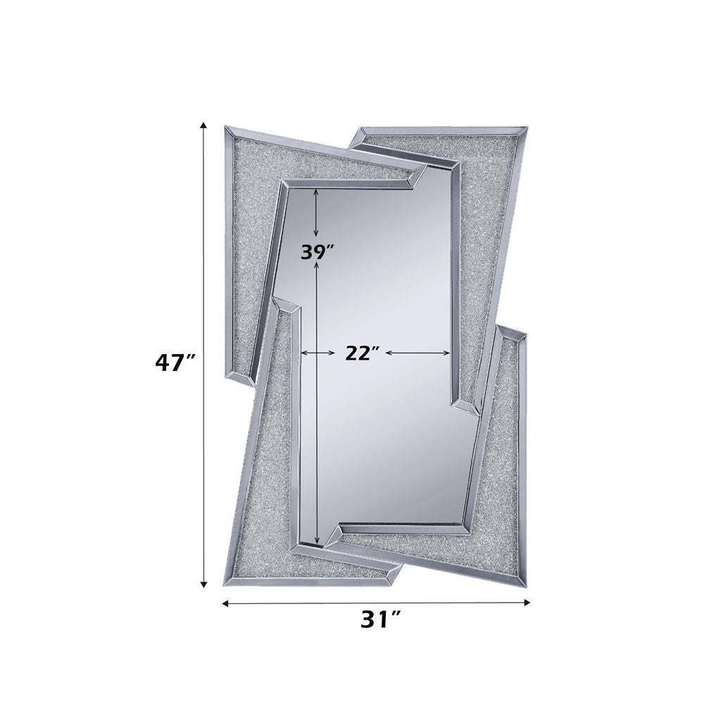 Noralie - 47" Accent Mirror - Mirrored & Faux Diamonds - Urban Living Furniture (Los Angeles, CA)