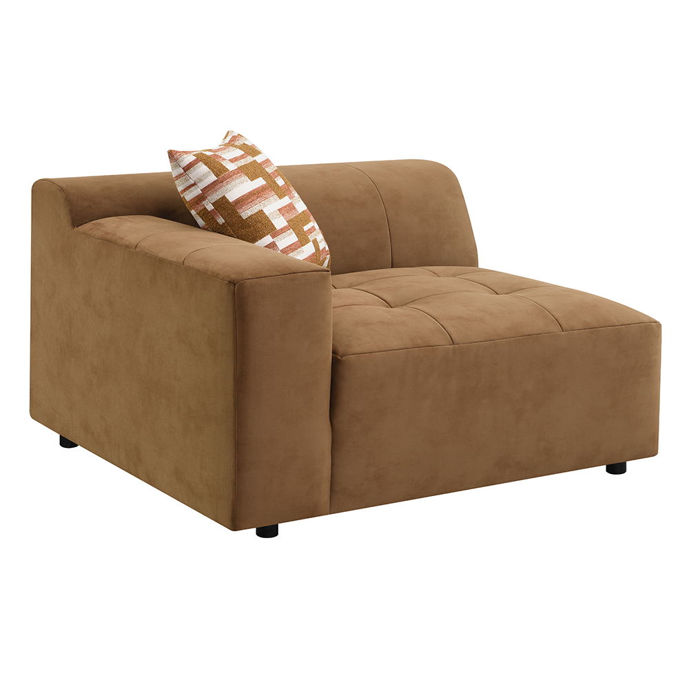 Zoey - Modular - RF Arm Chair With Pillow - Chocolate Suede - Urban Living Furniture (Los Angeles, CA)