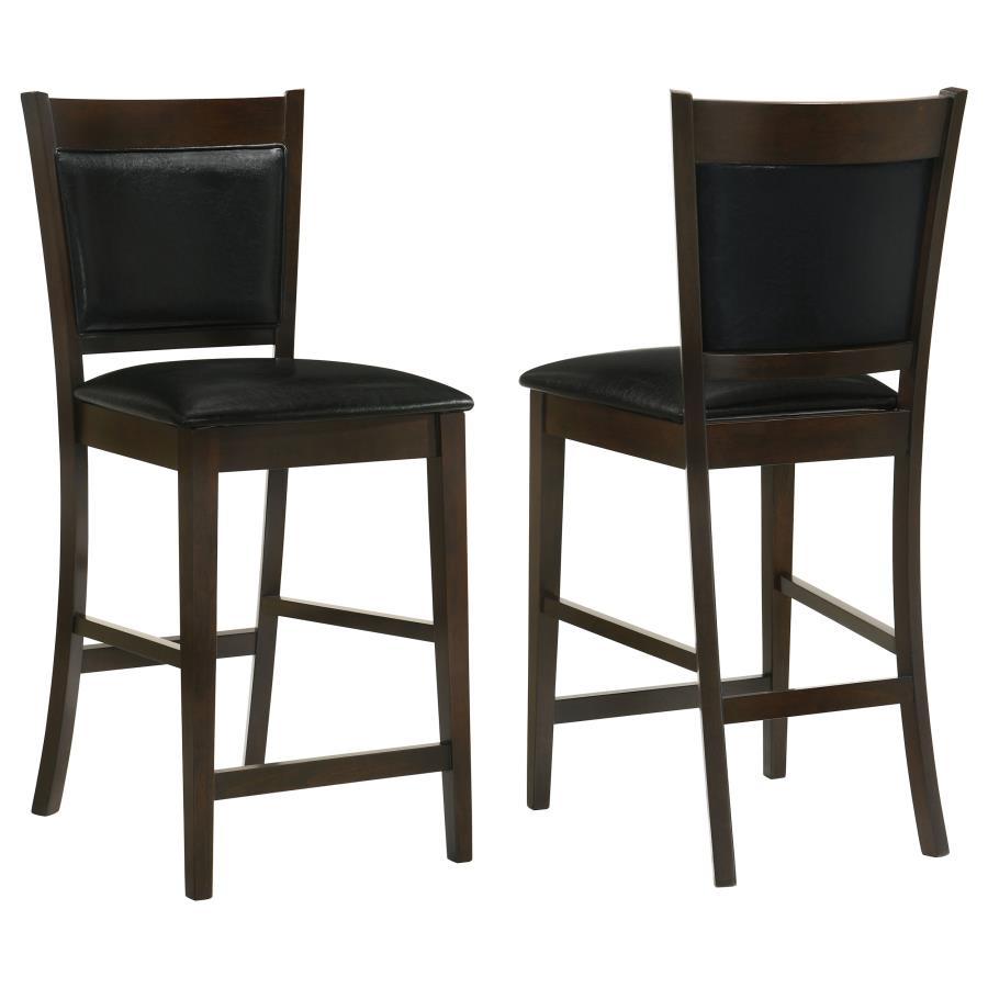 Jaden - Upholstered Counter Chair (Set of 2) - Black And Espresso - Urban Living Furniture (Los Angeles, CA)