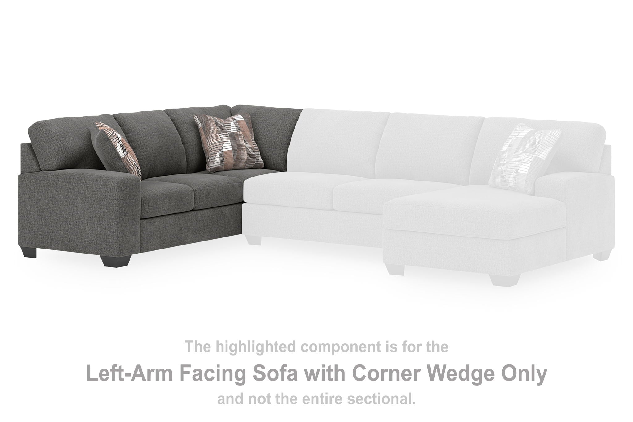 Clarington - LAF Sofa With Corner Wedge - Greystone - Urban Living Furniture (Los Angeles, CA)