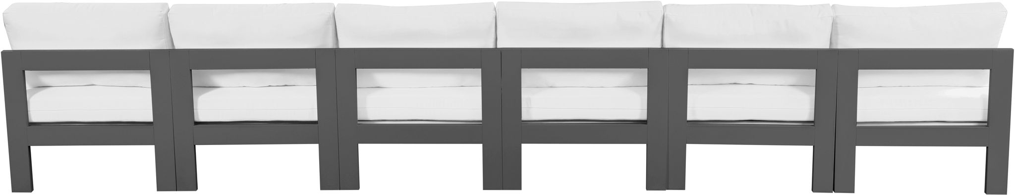 Nizuc - Outdoor Patio 6 Seat Armless Modular Sofa With Gray Frame - Urban Living Furniture (Los Angeles, CA)