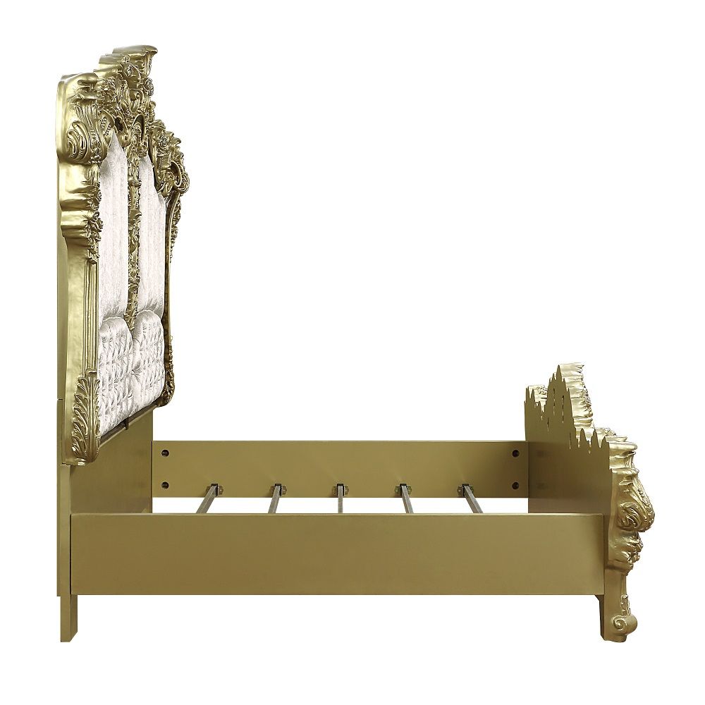 Desiderius - Eastern King Bed - Antique Gold & Hand Painted Brown - Urban Living Furniture (Los Angeles, CA)