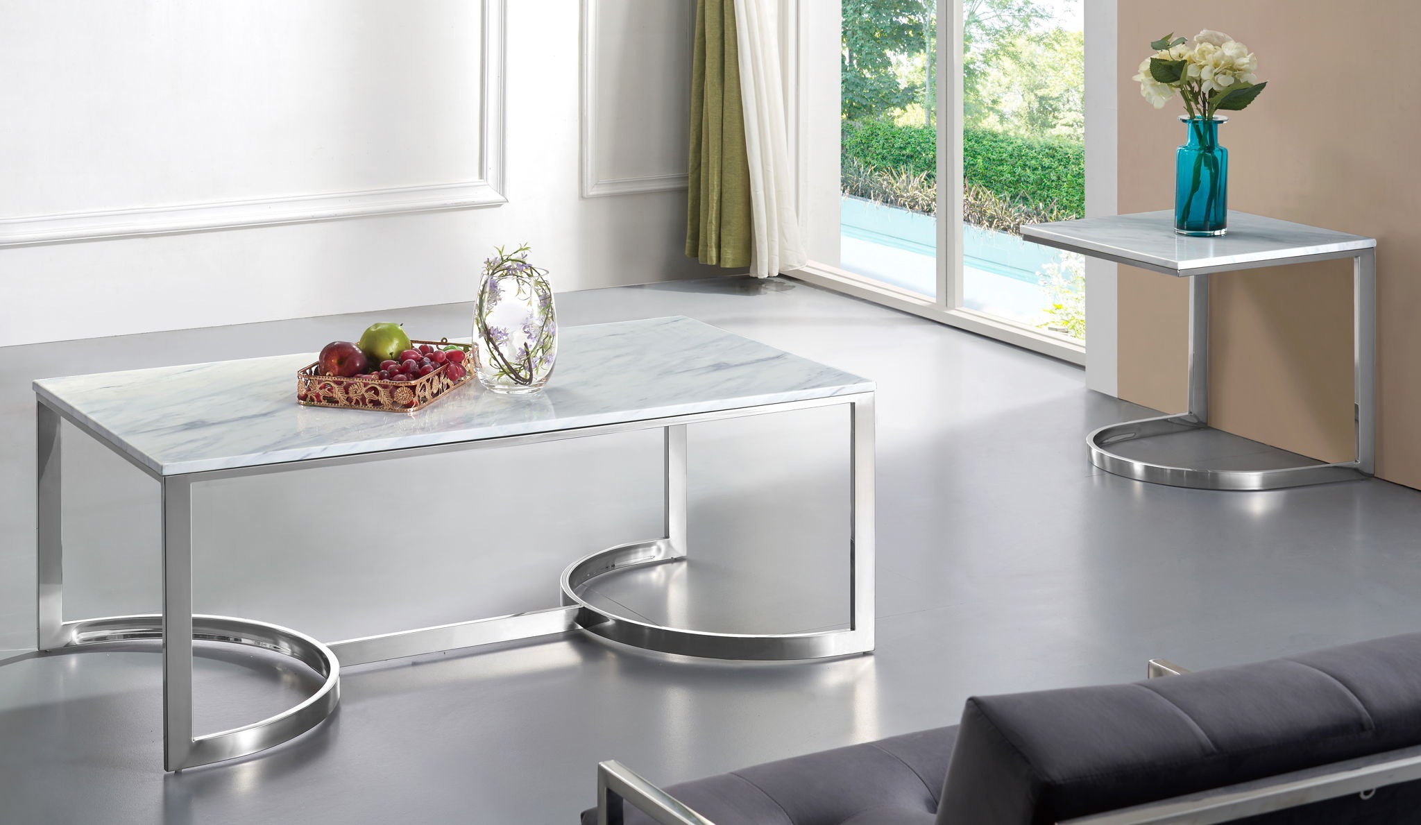 Copley - End Table - Pearl Silver - Urban Living Furniture (Los Angeles, CA)