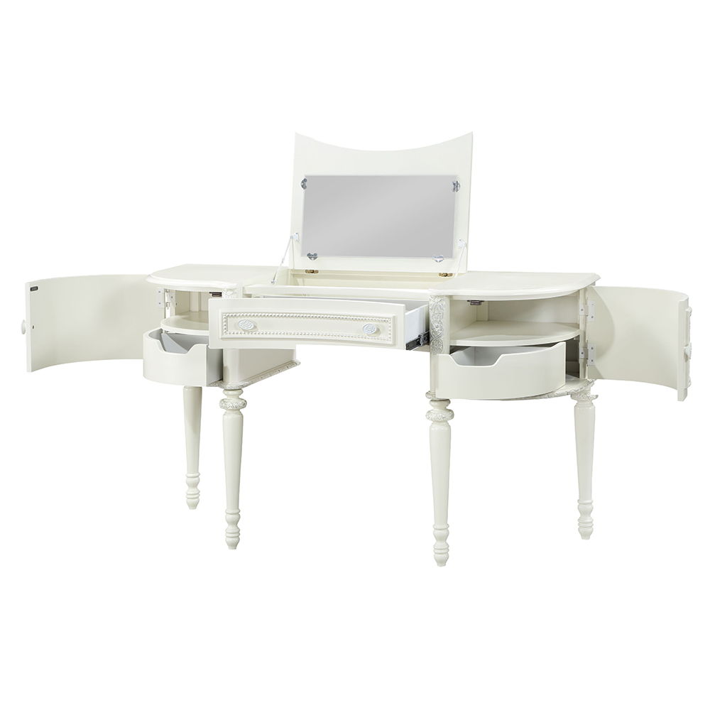 Dorothy - Vanity Desk & Mirror - Ivory - Urban Living Furniture (Los Angeles, CA)