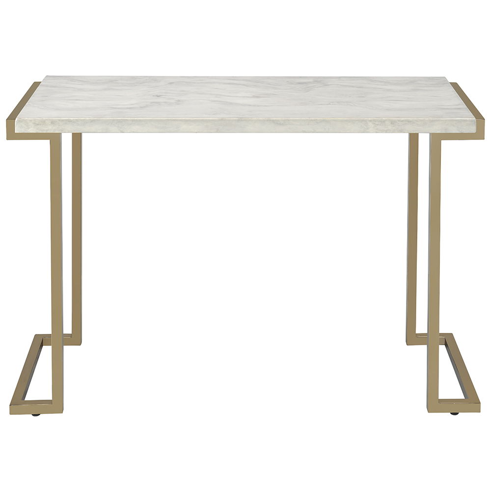Boice II - Sofa Table - Faux Marble Top & Champagne - Urban Living Furniture (Los Angeles, CA)