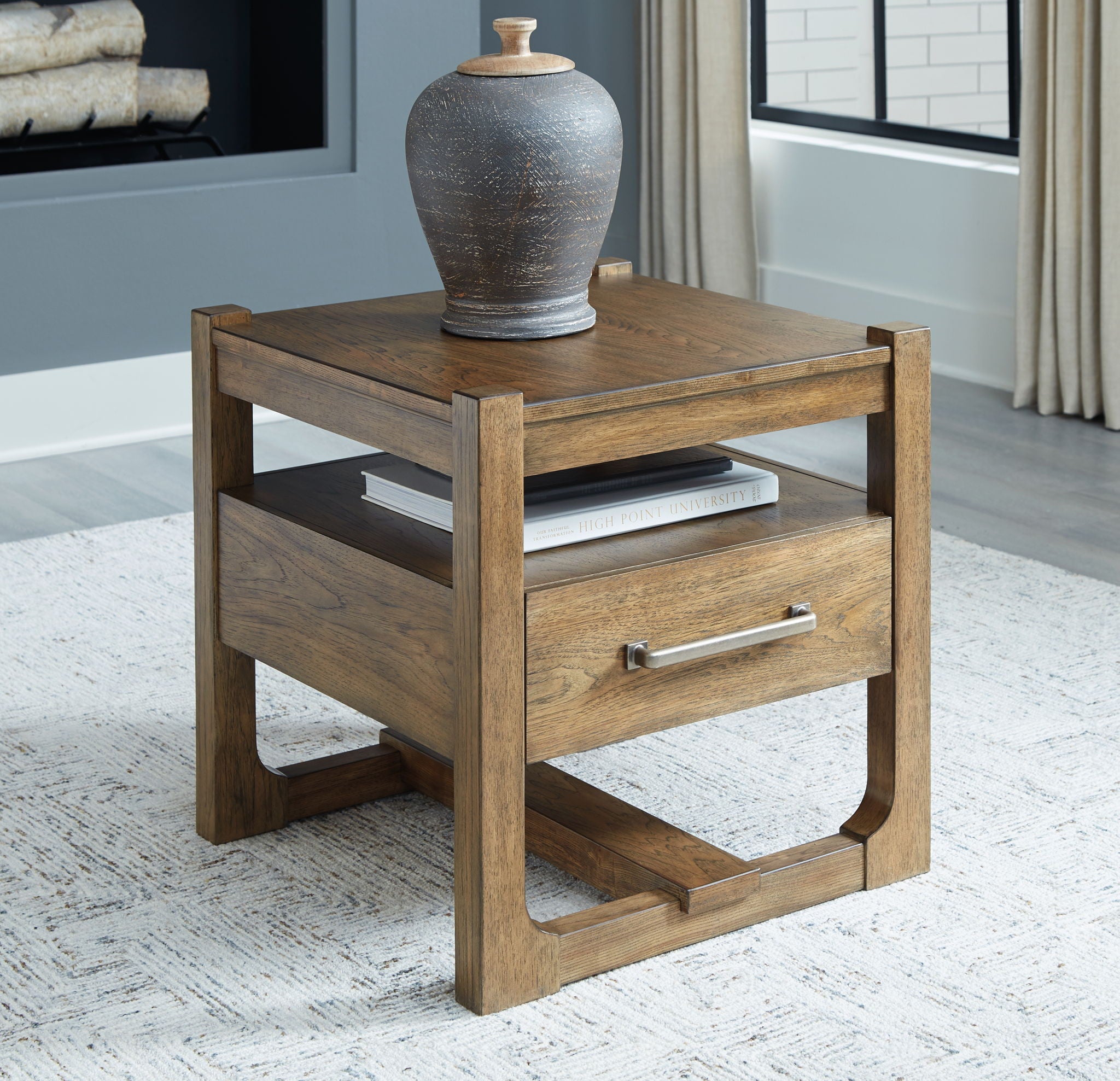 Cabalynn - Light Brown - Square End Table - Urban Living Furniture (Los Angeles, CA)