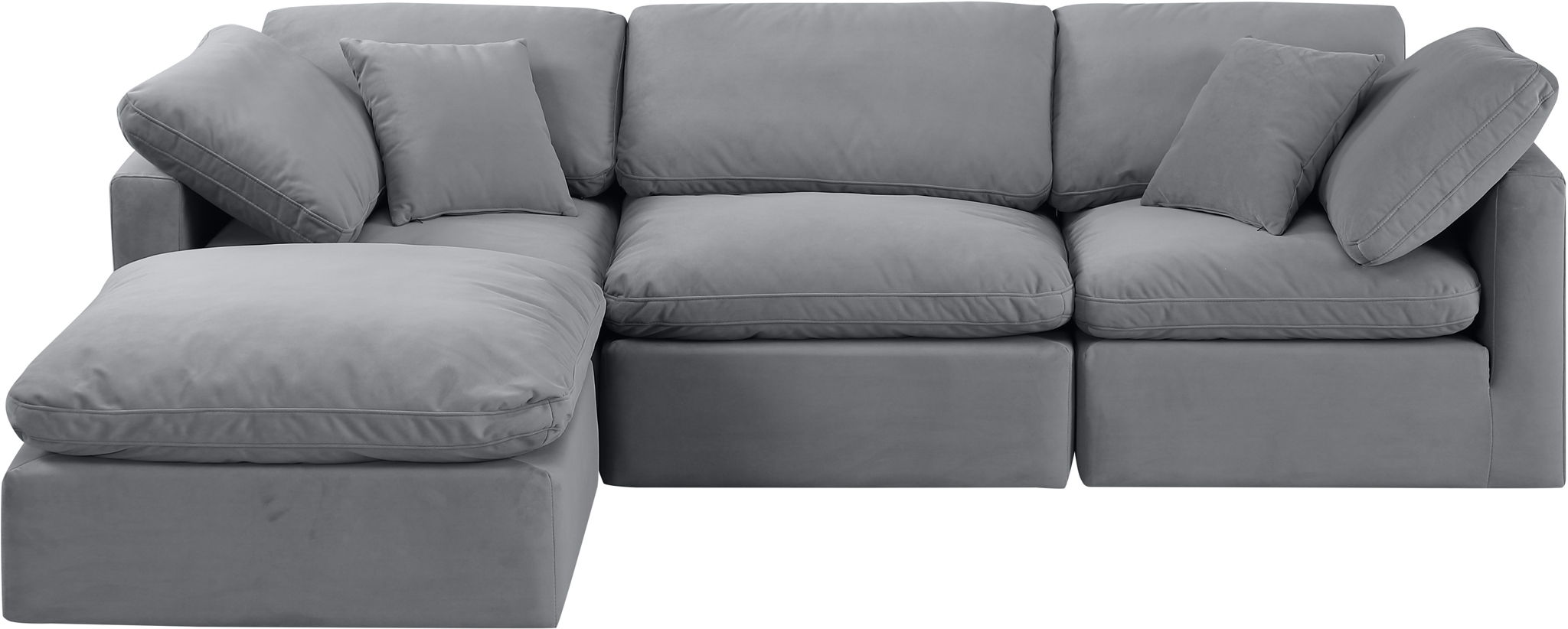 Indulge - Velvet 4 Piece Modular Sectional With Chaise - Urban Living Furniture (Los Angeles, CA)