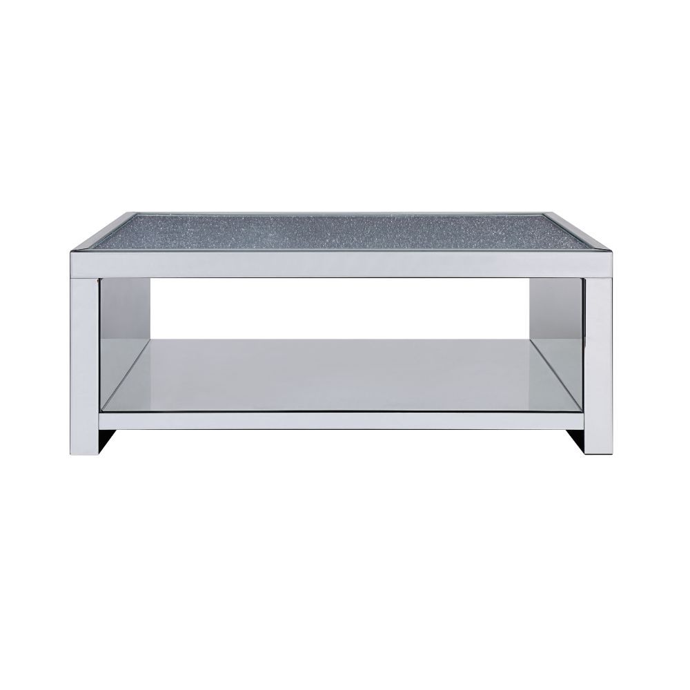 Noralie - Coffee Table - Clear Glass, Mirrored & Faux Diamonds - Urban Living Furniture (Los Angeles, CA)