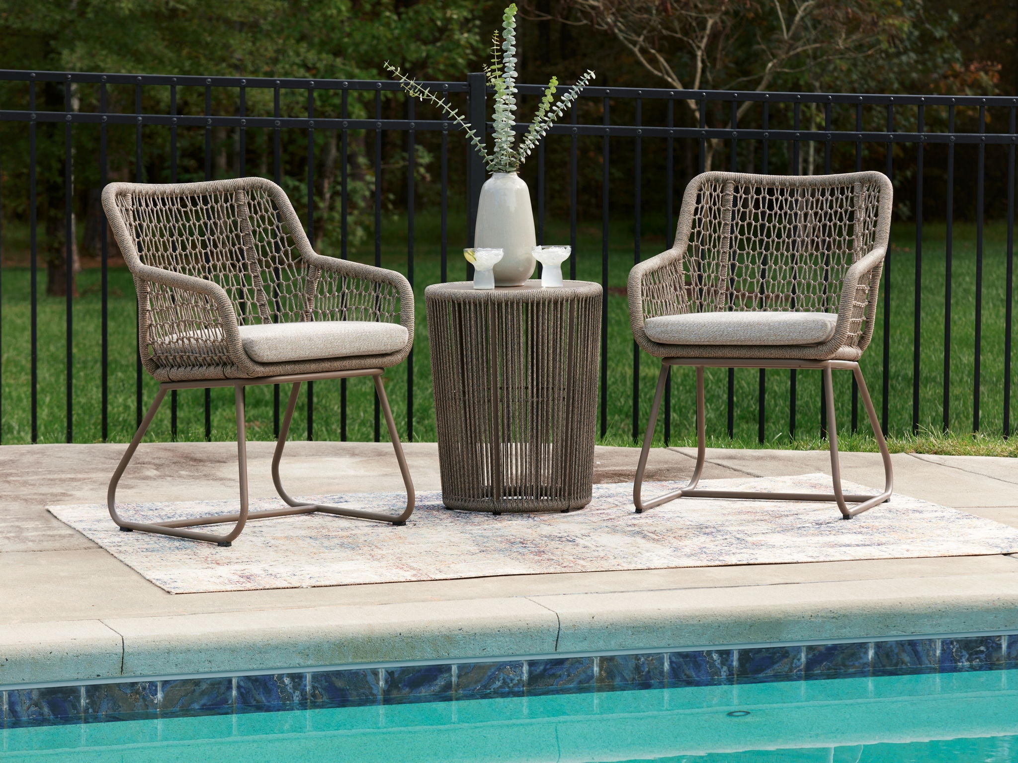 Majors Beach - Outdoor Table And 2 Chairs (Set of 3) - Beige - Urban Living Furniture (Los Angeles, CA)