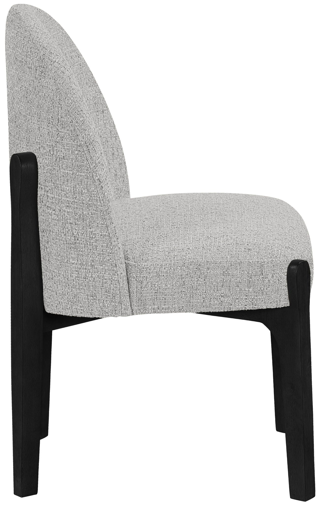 Torino - Upholstered Dining Chair With Brushed Black Base (Set of 2)
