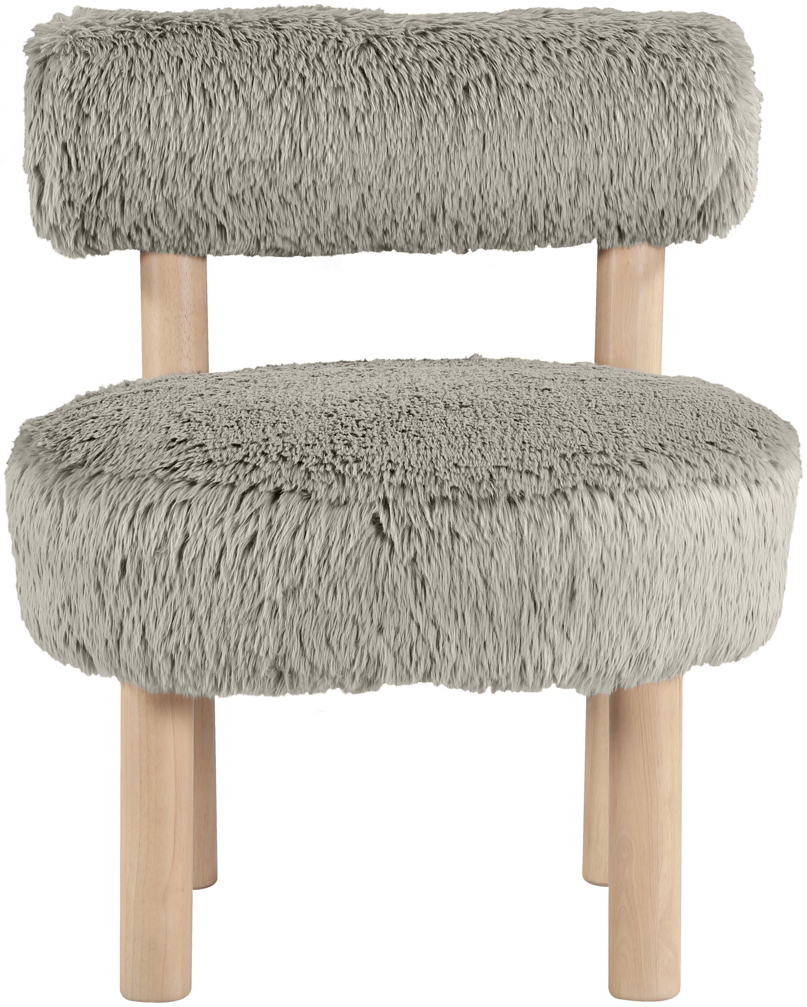 Ambre - Vegan Shearling Fabric Accent Chair - Taupe - Urban Living Furniture (Los Angeles, CA)