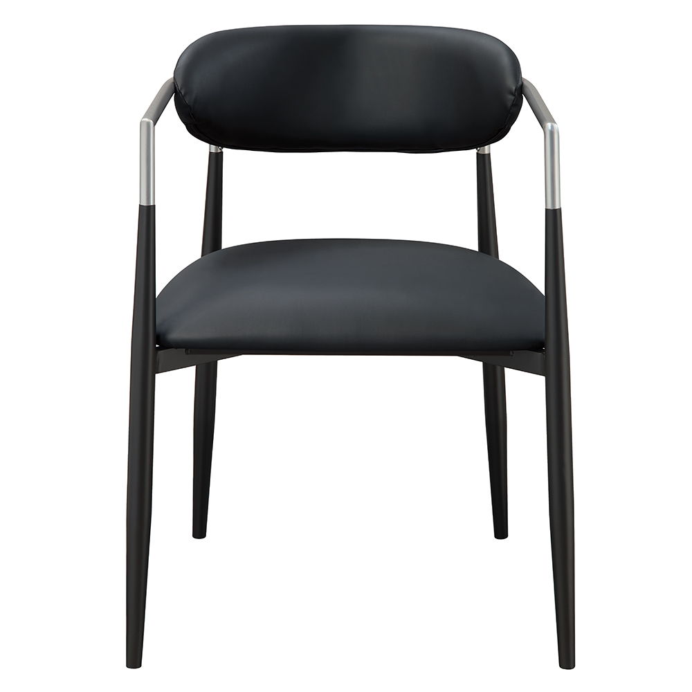 Gavan - Arm Chair (Set of 2) - Black Synthetic Leather - Urban Living Furniture (Los Angeles, CA)