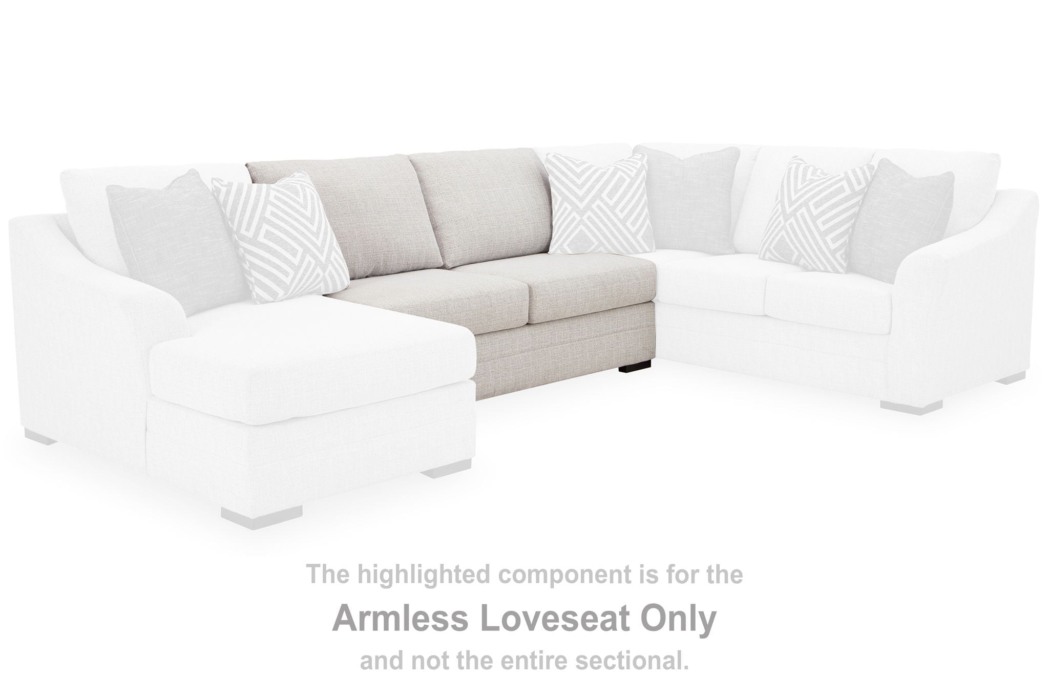 Koralynn - Armless Loveseat - Stone - Urban Living Furniture (Los Angeles, CA)
