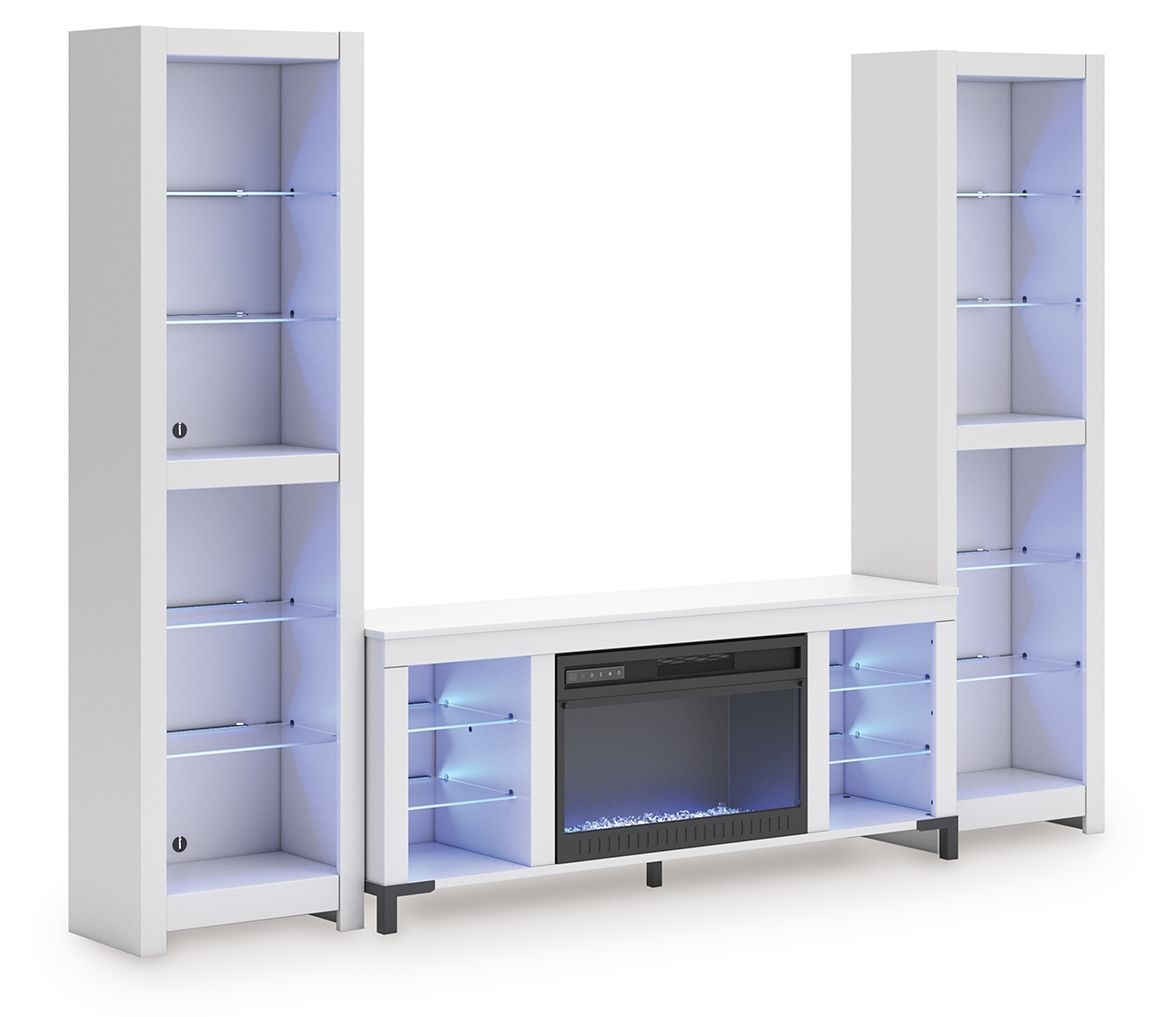 Brollevi - White - 3-Piece Entertainment Center - Urban Living Furniture (Los Angeles, CA)