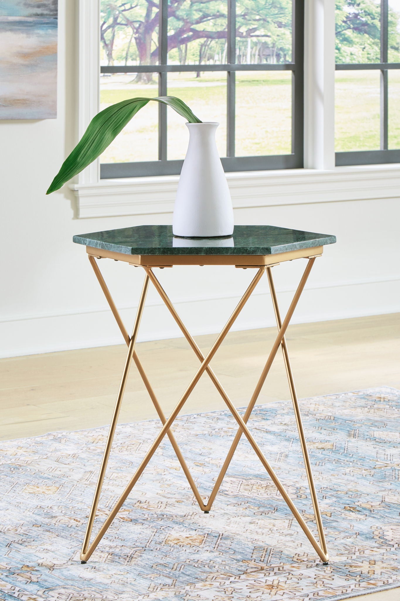 Engelton - Green / Gold - Accent Table - Urban Living Furniture (Los Angeles, CA)