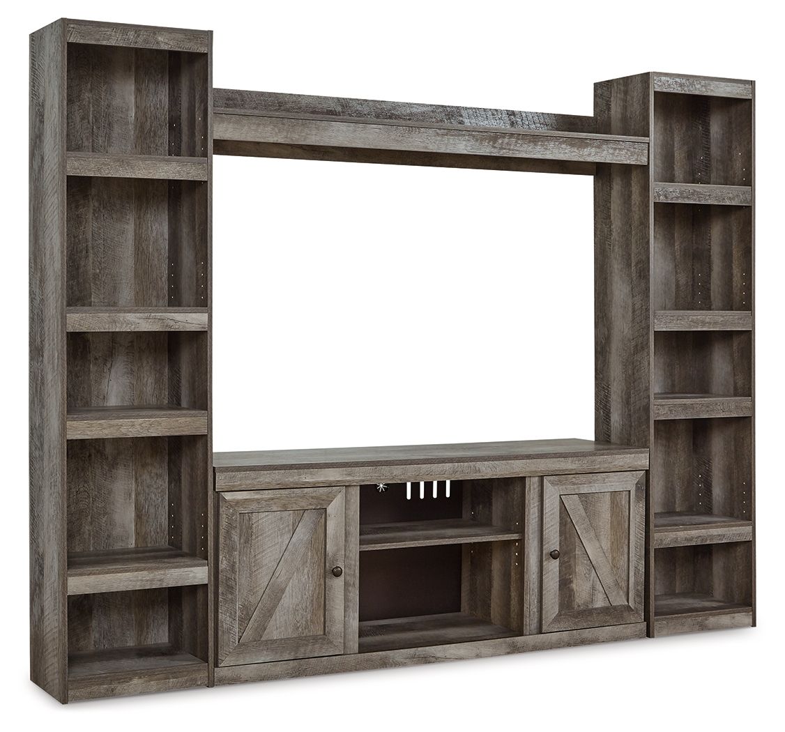 Wynnlow - Gray - 4-Piece Entertainment Center With LG TV Stand W/Fireplace Option - Urban Living Furniture (Los Angeles, CA)