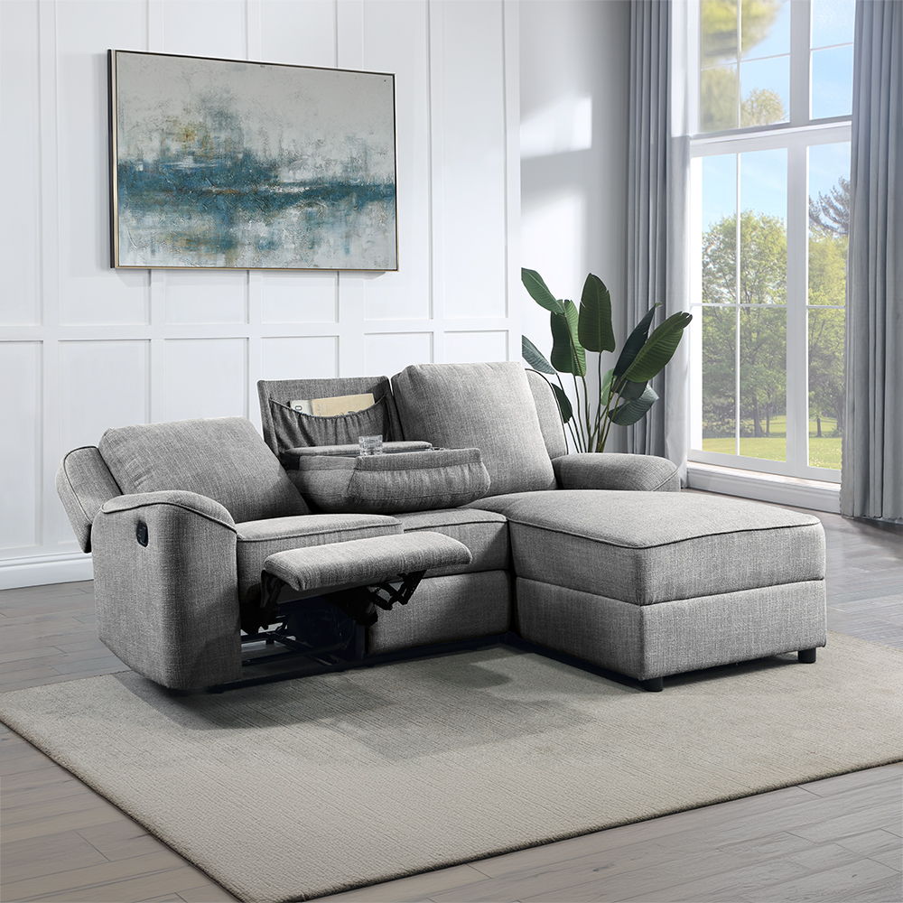 Destiny - Motion Sectional Sofa - Gray Linen - Urban Living Furniture (Los Angeles, CA)