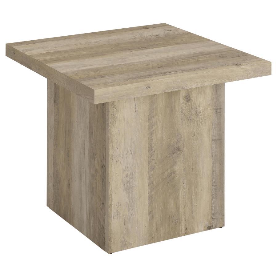 Devar - Square Engineered Wood End Table - Distressed Pine - Urban Living Furniture (Los Angeles, CA)