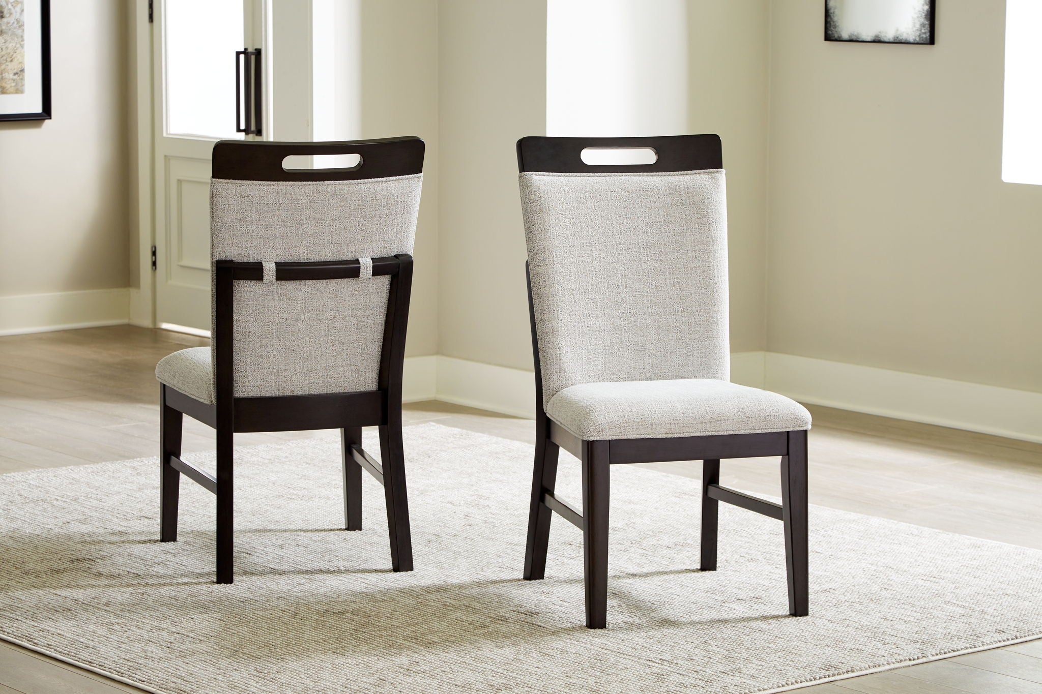 Neymorton - Light Gray / Brown - Dining Upholstered Side Chair (Set of 2) - Urban Living Furniture (Los Angeles, CA)
