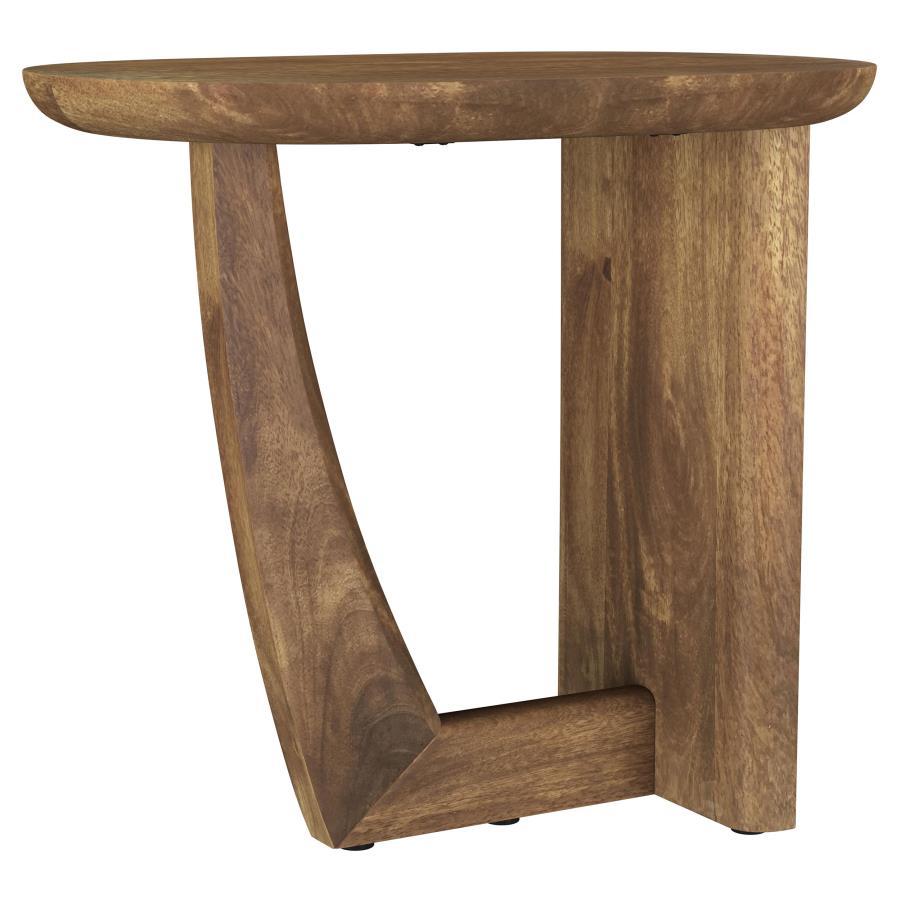 Fletcher - Round Solid Mango Wood Accent Side Table - Brown - Urban Living Furniture (Los Angeles, CA)