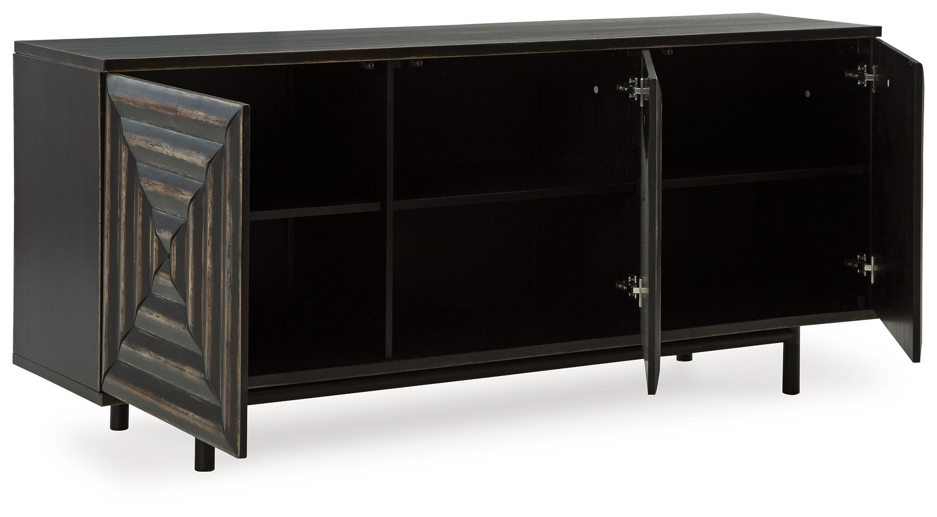 Fair Ridge - Distressed Black - Accent Cabinet - Urban Living Furniture (Los Angeles, CA)