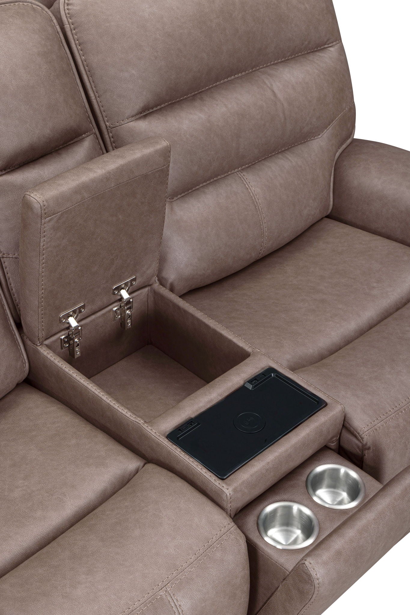 Lawson - Power Zero Gravity Tilt Console Loveseat P2 - Sydney Brunette - Urban Living Furniture (Los Angeles, CA)