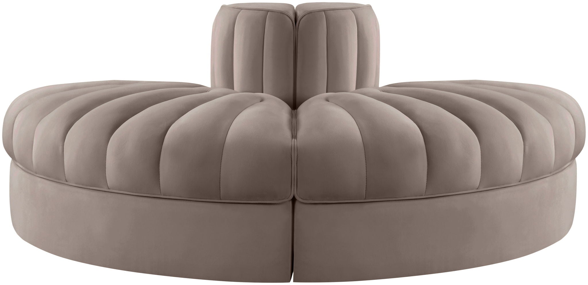 Rummi - Velvet Performance Fabric Upholstered 2 Piece Rounded Modular Loveseat - Urban Living Furniture (Los Angeles, CA)