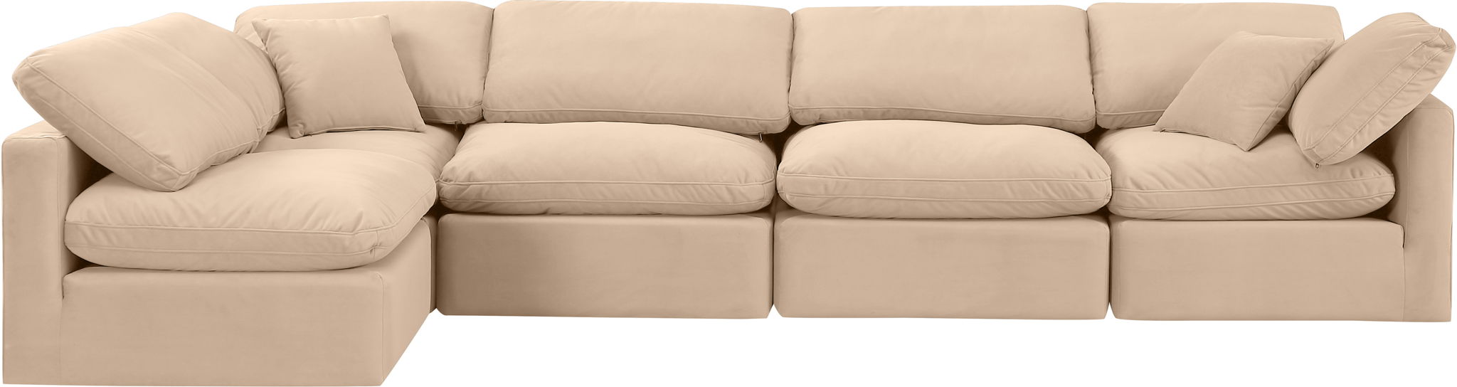 Indulge - Velvet 5 Piece Modular Sectional - Urban Living Furniture (Los Angeles, CA)
