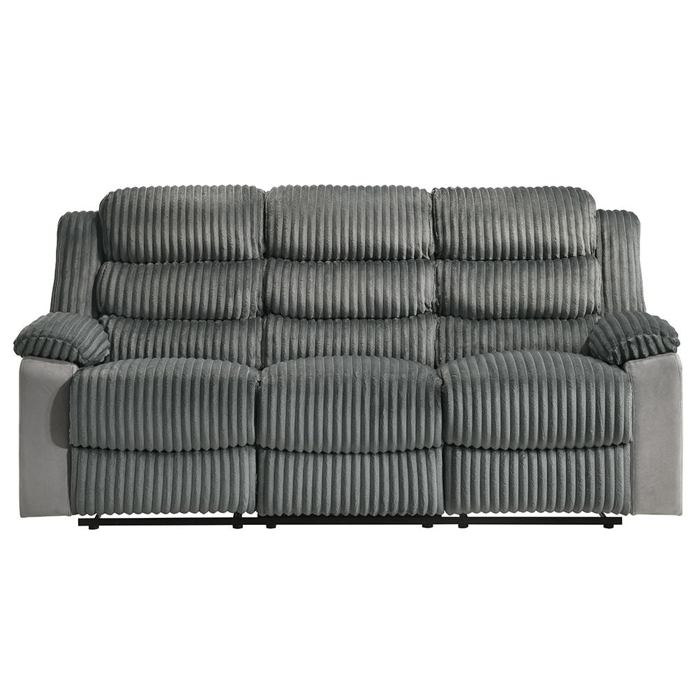 Lesley - Motion Sofa - Gray Corduroy & Velvet - Urban Living Furniture (Los Angeles, CA)