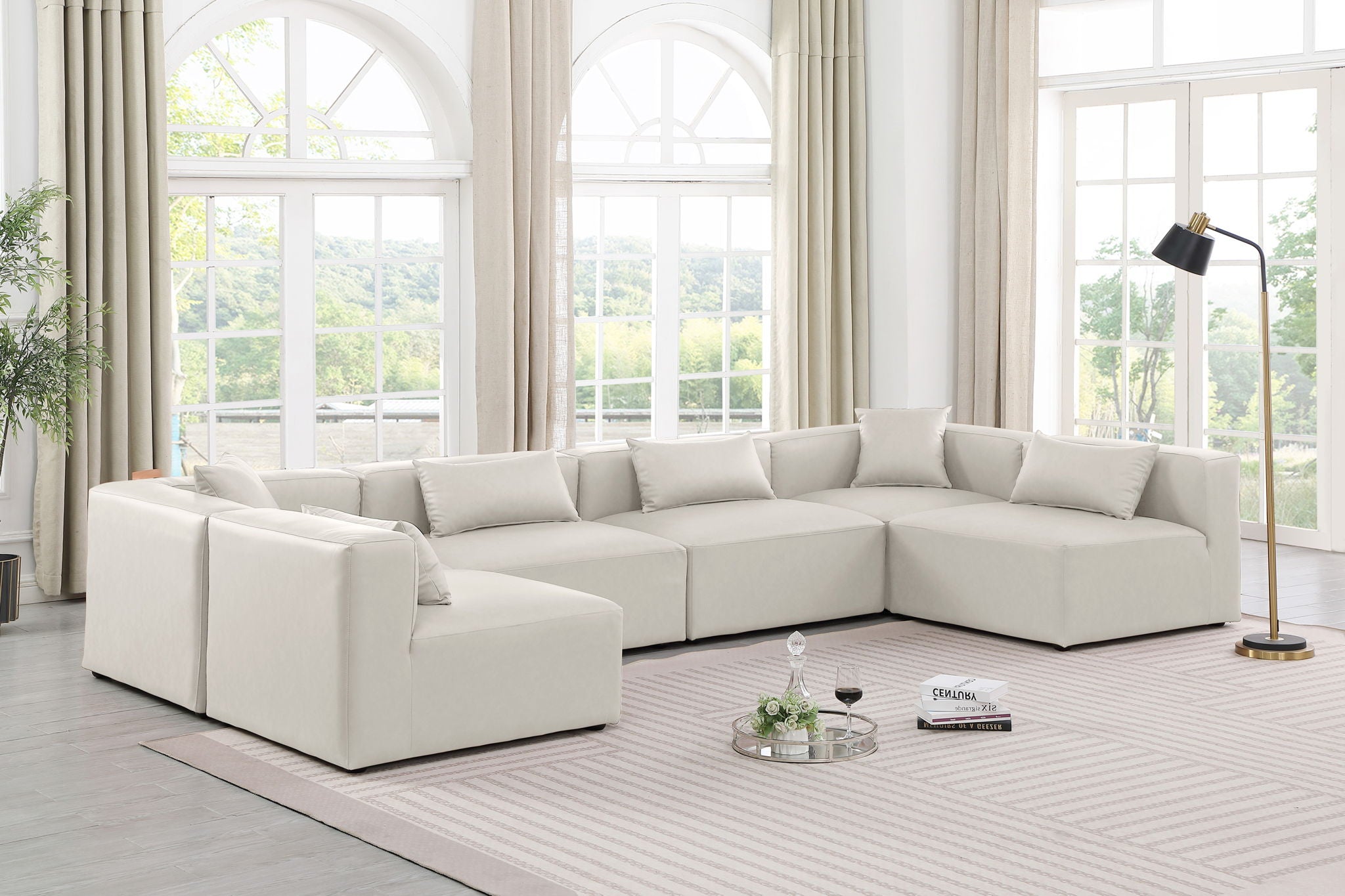Cube - 6 Piece Modular Armless Sectional