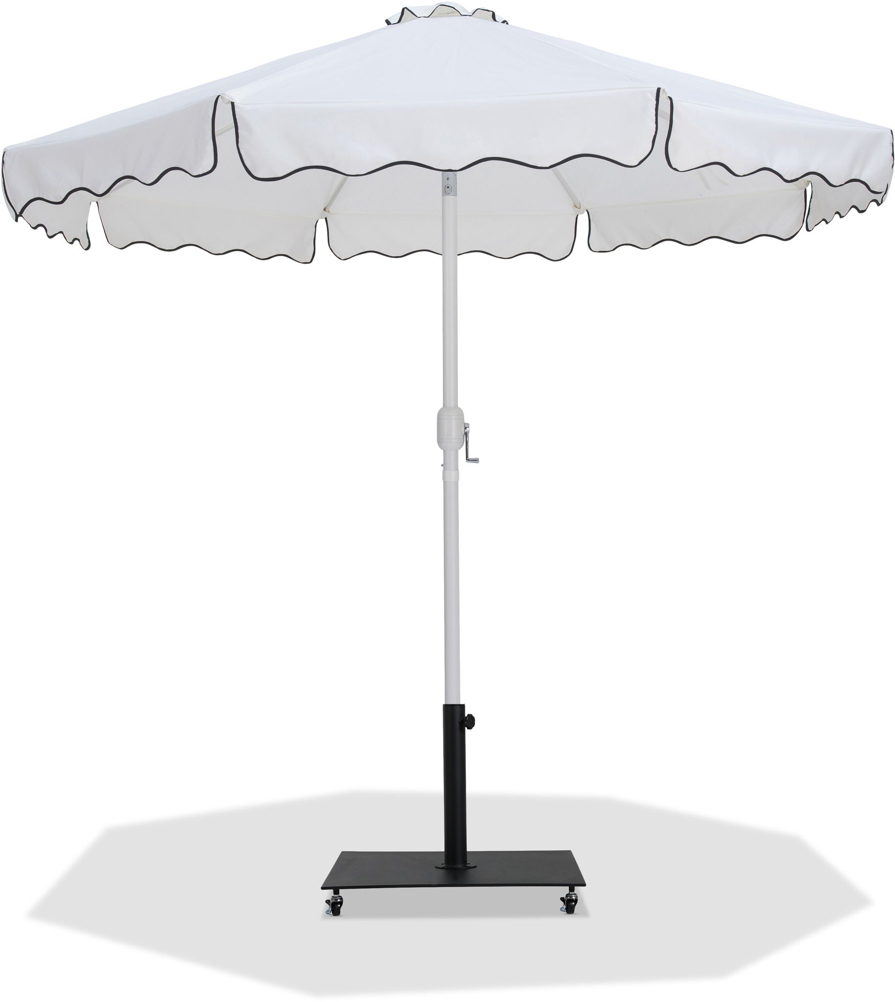 Amalfi - Aluminum Patio Umbrella - Black Base / White Pole - Urban Living Furniture (Los Angeles, CA)