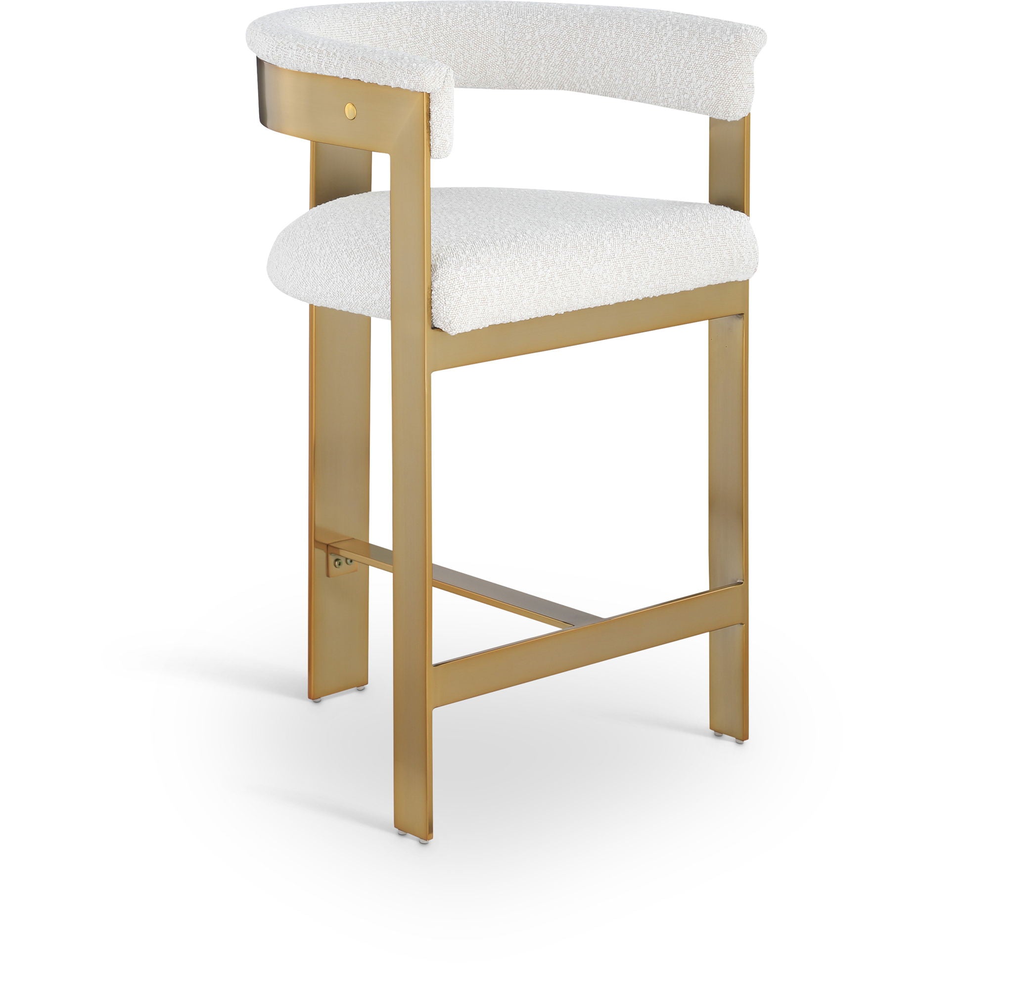Romeo - Boucle Counter Stool With Gold Base (Set of 2) - Urban Living Furniture (Los Angeles, CA)