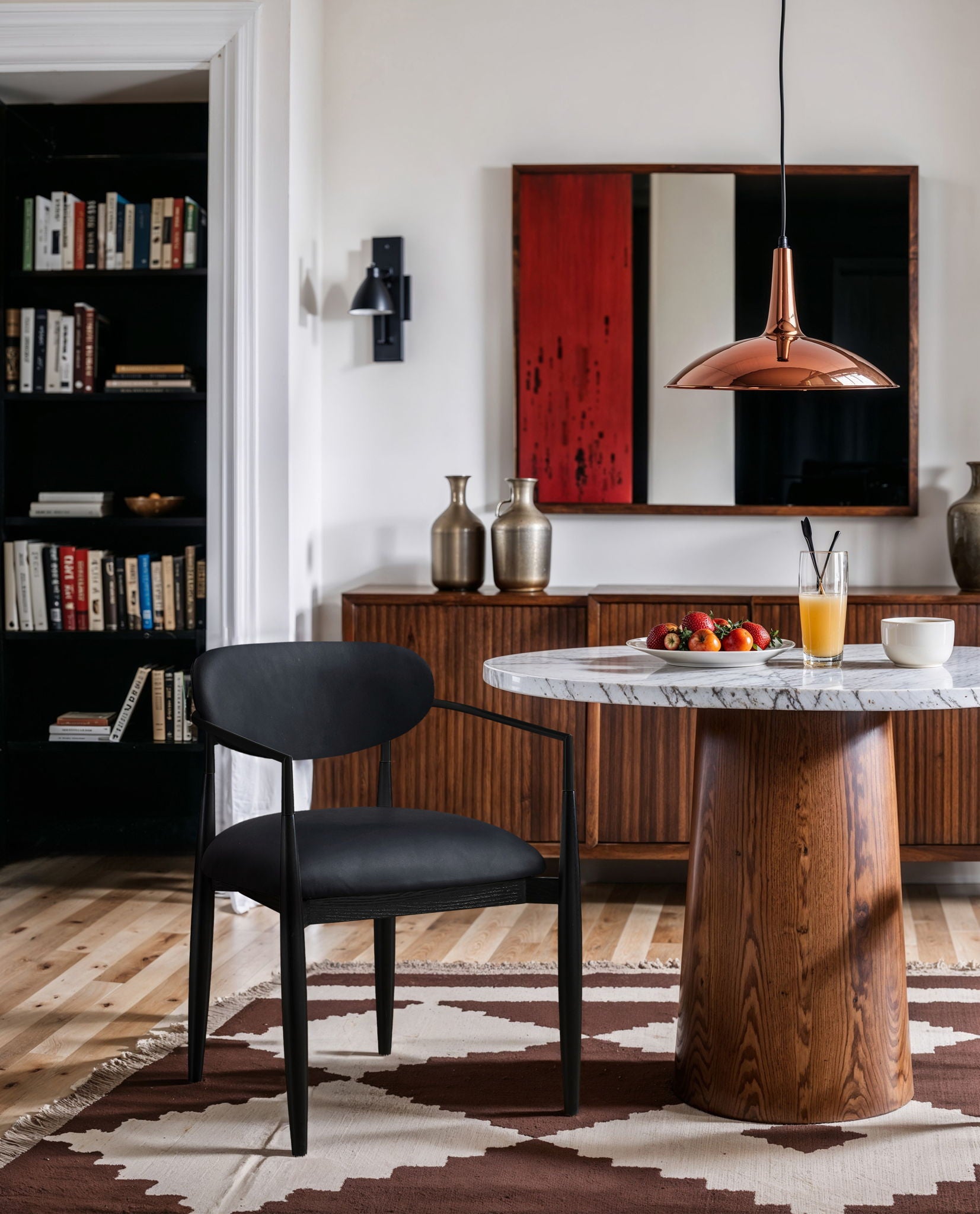 Riccio - Faux Leather Dining Arm Chair (Set of 2) - Black Frame - Urban Living Furniture (Los Angeles, CA)