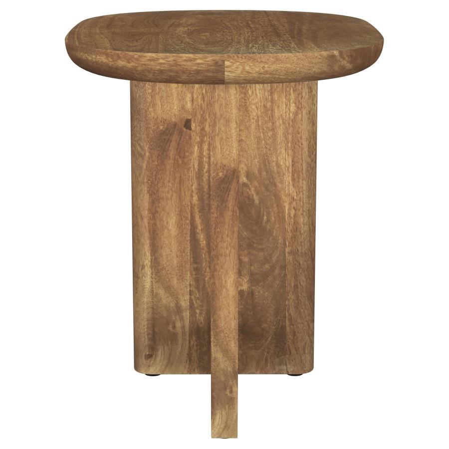 Fletcher - Round Solid Mango Wood Accent Side Table - Brown - Urban Living Furniture (Los Angeles, CA)