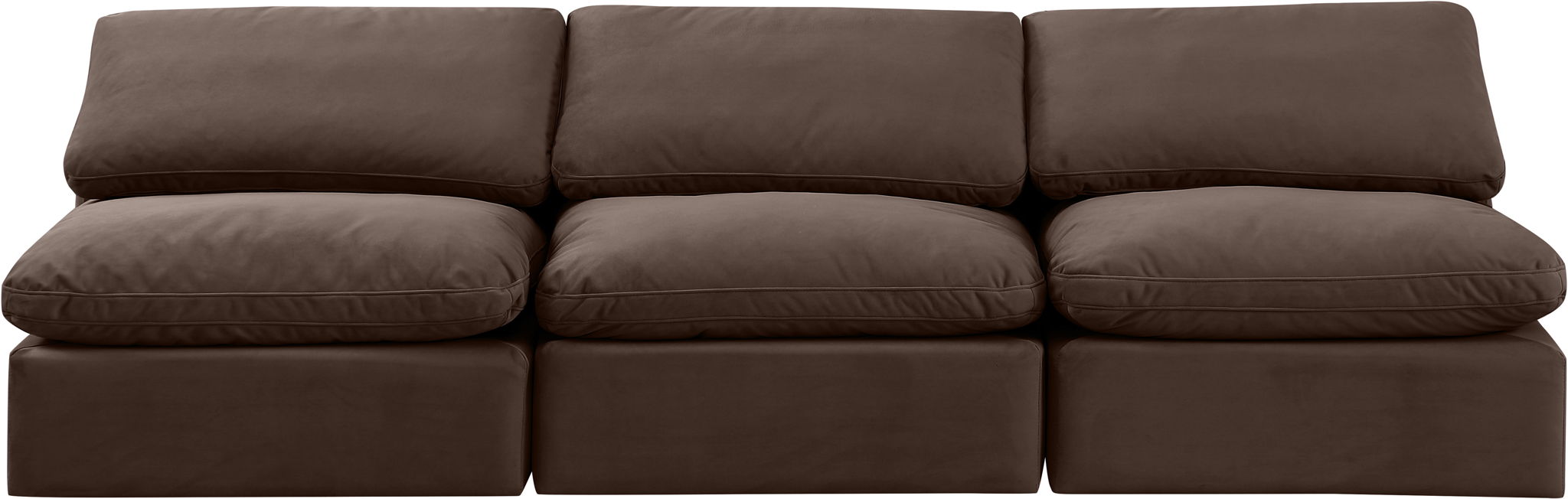 Indulge - Velvet 3 Seat Modular Armless Sofa - Urban Living Furniture (Los Angeles, CA)