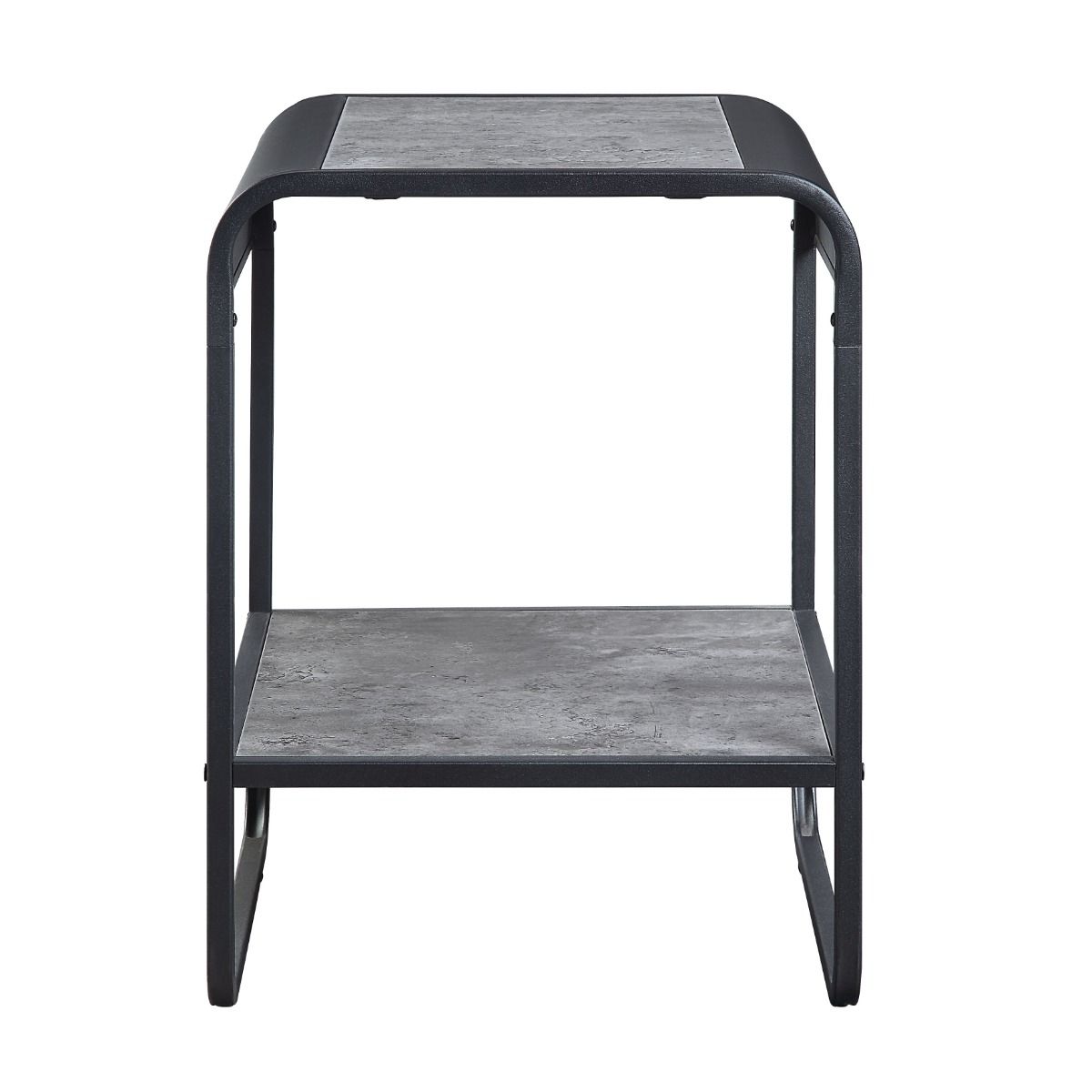 Raziela - 21" End Table - Concrete Gray & Black - Urban Living Furniture (Los Angeles, CA)