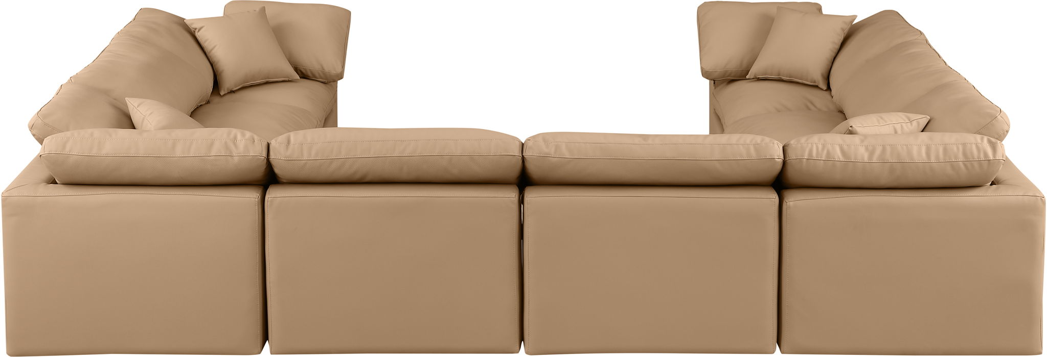 Indulge - Faux Leather 8 Piece Modular Sectional - Tan - Urban Living Furniture (Los Angeles, CA)