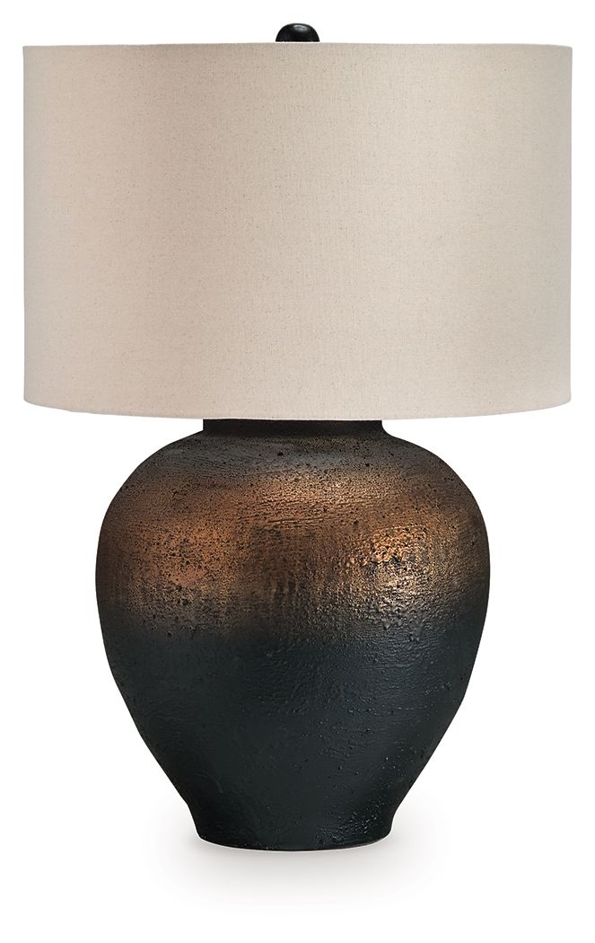 Newgerhard - Brown / Black - Metal Table Lamp - Urban Living Furniture (Los Angeles, CA)