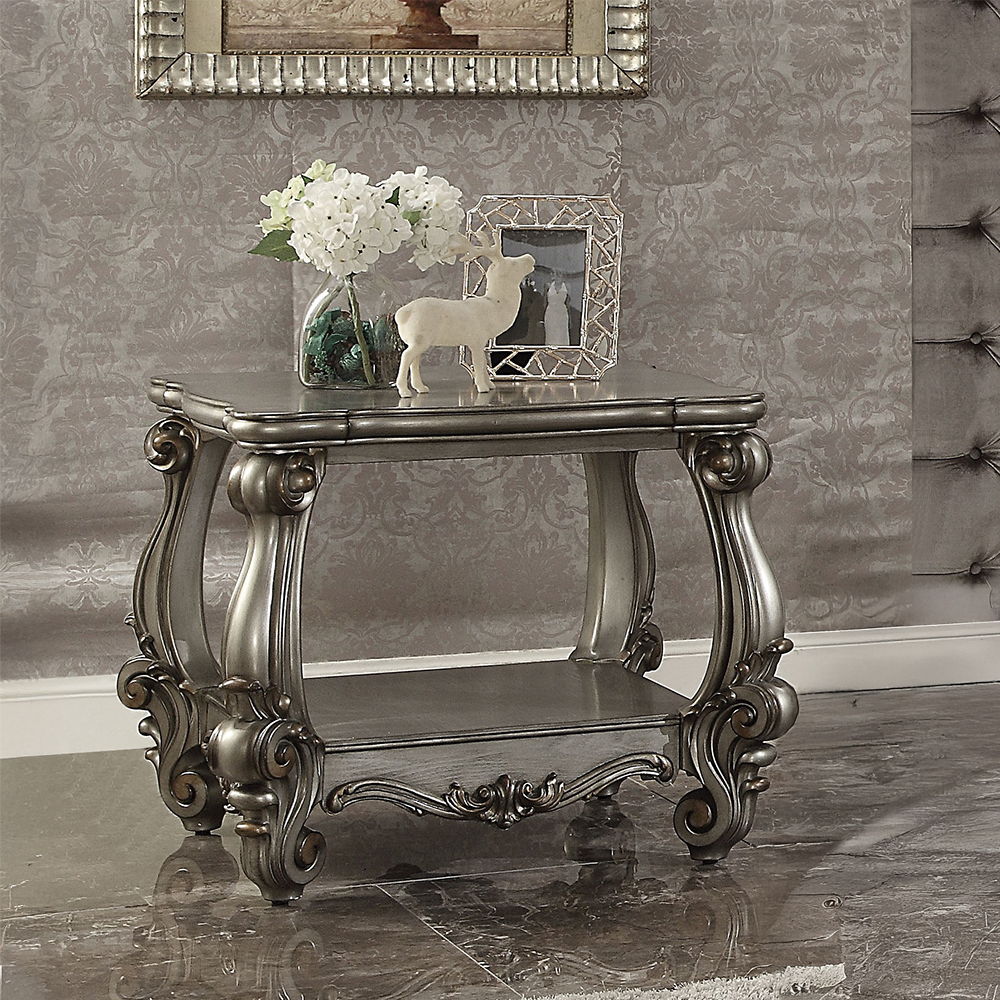 Versailles - End Table - Antique Platinum - Urban Living Furniture (Los Angeles, CA)